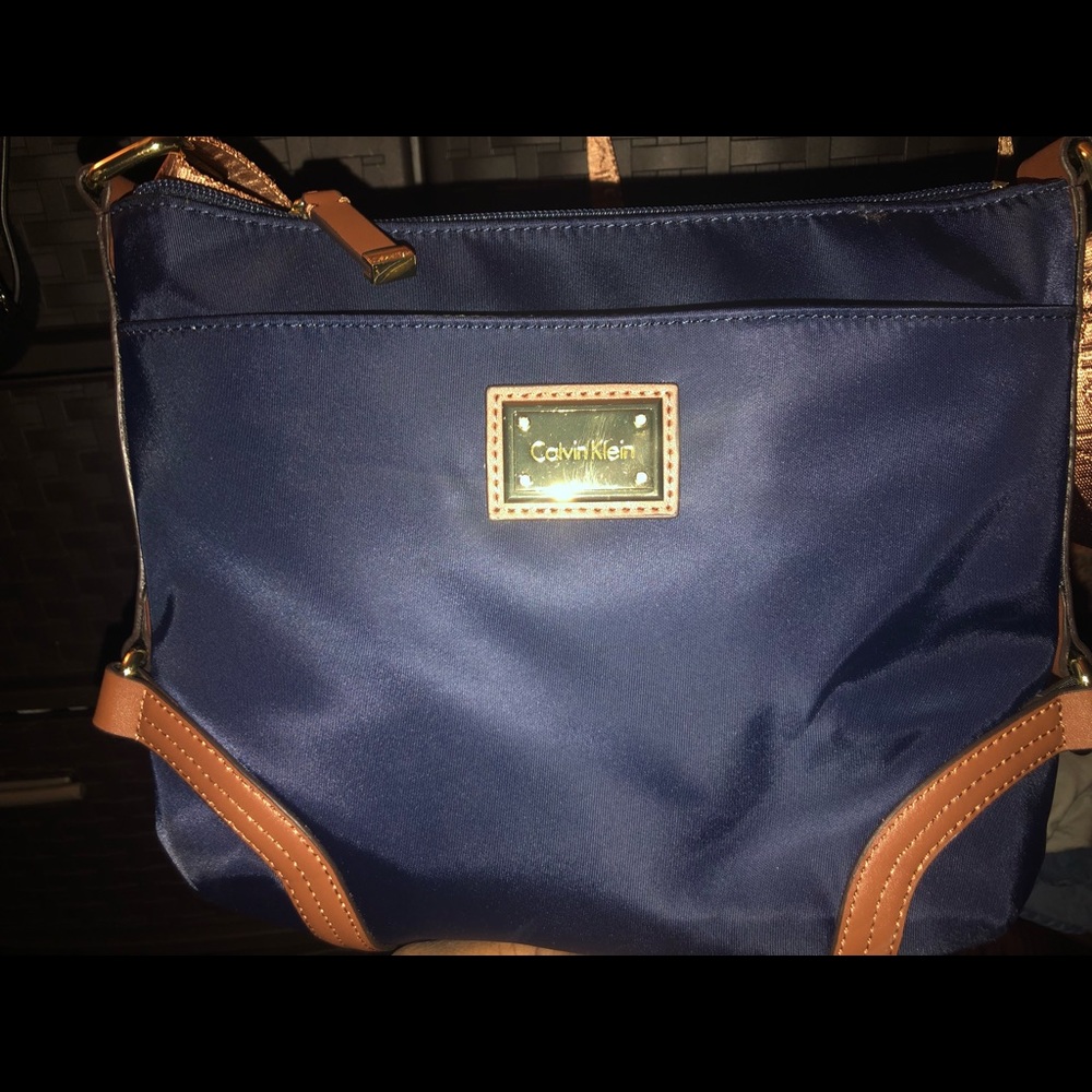 Calvin Klein Navy blue messenger bag